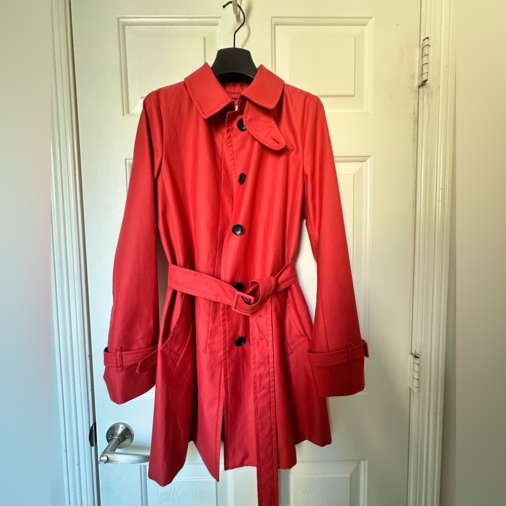 Coach red trench coat